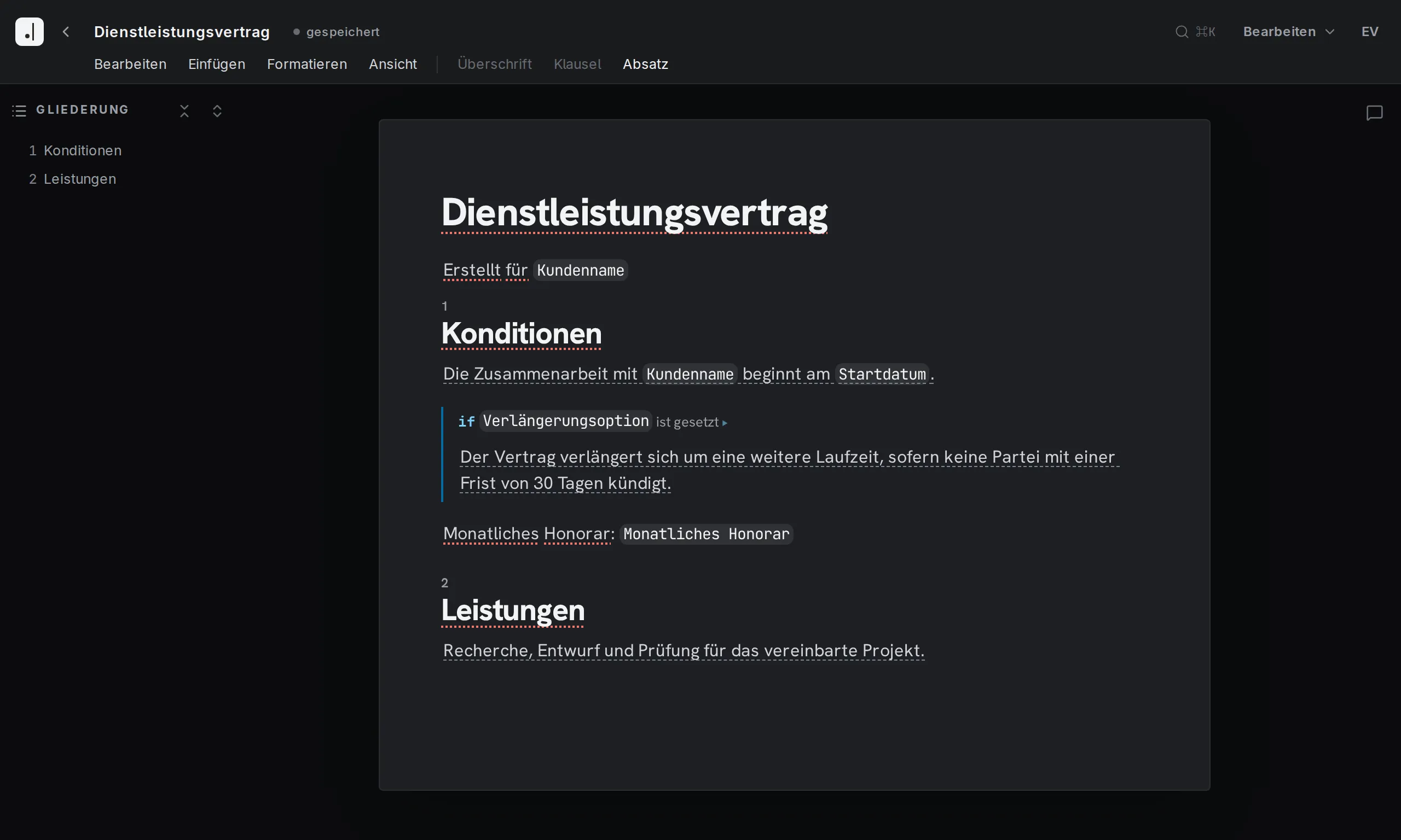 Final Wording Editor